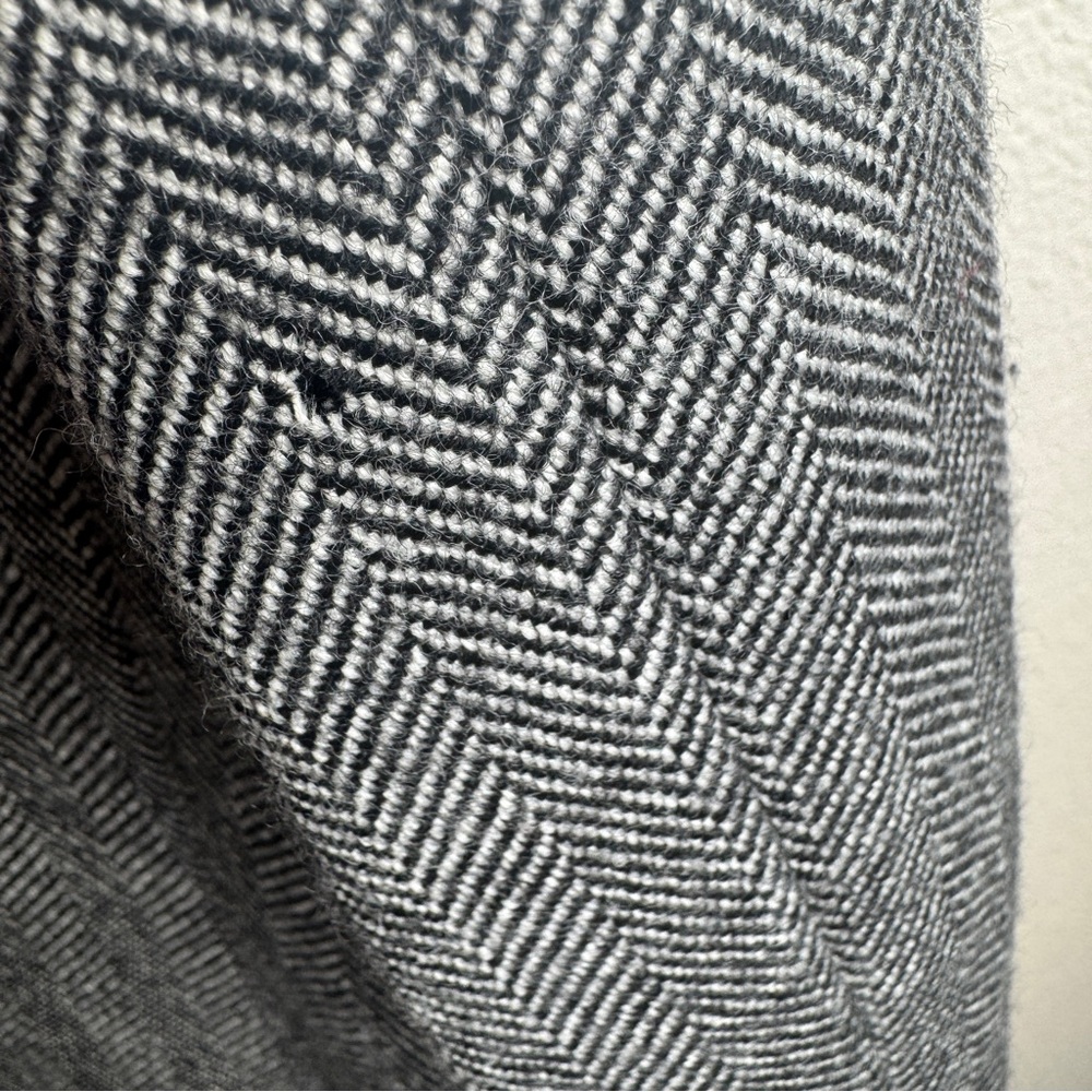 Talbots Gray 100% Wool Zip Front Blazer Size 10 - Picture 6 of 10